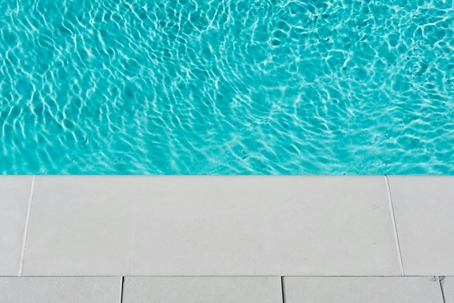 Close up of swimming pool and walkway